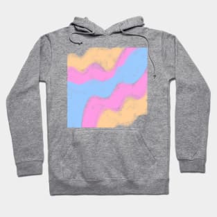 Orange blue pink watercolor art design Hoodie